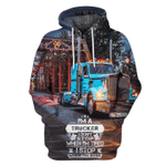 Trucker Zip Hoodie Crewneck Sweatshirt T-Shirt 3D All Over Print For Men And Women