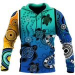 Turtle Blue Zip Hoodie Crewneck Sweatshirt T-Shirt 3D All Over Print For Men And Women