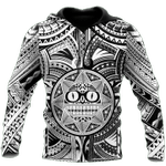Polynesian Tattoo Zip Hoodie Crewneck Sweatshirt T-Shirt 3D All Over Print For Men And Women