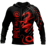 Dragon Phoenix King Zip Hoodie Crewneck Sweatshirt T-Shirt 3D All Over Print For Men And Women