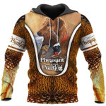 Pheasant Hunting Zip Hoodie Crewneck Sweatshirt T-Shirt 3D All Over Print For Men And Women
