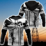 Electrician Zip Hoodie Crewneck Sweatshirt T-Shirt 3D All Over Print For Men And Women