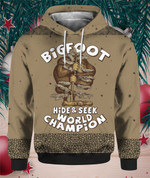 Bigfoot Hide And Seek Champion Zip Hoodie Crewneck Sweatshirt T-Shirt 3D All Over Print For Men And Women