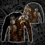 Steampunk Violin Mechanic Unique Design Zip Hoodie Crewneck Sweatshirt T-Shirt 3D All Over Print For Men And Women