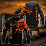 Trucker Orange Zip Hoodie Crewneck Sweatshirt T-Shirt 3D All Over Print For Men And Women