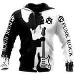 Punk Rock For My Life Zip Hoodie Crewneck Sweatshirt T-Shirt 3D All Over Print For Men And Women