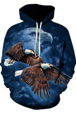 Mens Hoodie Eagle Zip Hoodie Crewneck Sweatshirt T-Shirt 3D All Over Print For Men And Women