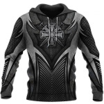 Armor Warrior Zip Hoodie Crewneck Sweatshirt T-Shirt 3D All Over Print For Men And Women