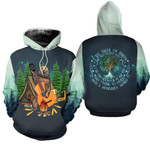 Bear Camping Guitar Zip Hoodie Crewneck Sweatshirt T-Shirt 3D All Over Print For Men And Women