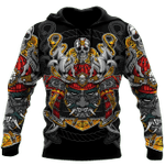 Samurai Zip Hoodie Crewneck Sweatshirt T-Shirt 3D All Over Print For Men And Women