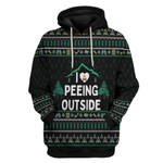 I Love Peeing Outside Camping Zip Hoodie Crewneck Sweatshirt T-Shirt 3D All Over Print For Men And Women