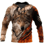 Wolf Zip Hoodie Crewneck Sweatshirt T-Shirt 3D All Over Print For Men And Women