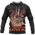 Hawaiian Warrior Guardian Zip Hoodie Crewneck Sweatshirt T-Shirt 3D All Over Print For Men And Women