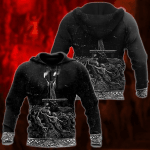 Satanic Devil Black Unique Zip Hoodie Crewneck Sweatshirt T-Shirt 3D All Over Print For Men And Women