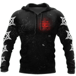 The Satanic Baphomet Black Zip Hoodie Crewneck Sweatshirt T-Shirt 3D All Over Print For Men And Women