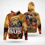 I Rocked The Short Bus Hot Rod Car Hoodie Sweatshirt 3D All Over Print Polo Hawaiian Shirt