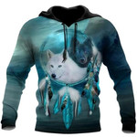 Beautiful Wolf Zip Hoodie Crewneck Sweatshirt T-Shirt 3D All Over Print For Men And Women