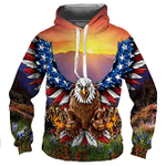 Eagle Zip Hoodie Crewneck Sweatshirt T-Shirt 3D All Over Print For Men And Women