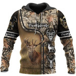 Deer Hunting Camouflage Cool Zip Hoodie Crewneck Sweatshirt T-Shirt 3D All Over Print For Men And Women