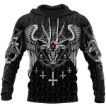 Satanic Devil Zip Hoodie Crewneck Sweatshirt T-Shirt 3D All Over Print For Men And Women