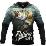Bass Fishing Zip Hoodie Crewneck Sweatshirt T-Shirt 3D All Over Print For Men And Women
