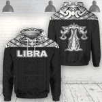 Libra Zodiac Zip Hoodie Crewneck Sweatshirt T-Shirt 3D All Over Print For Men And Women