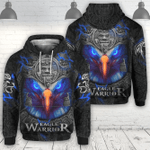 Eagle Warior Aztec Zip Hoodie Crewneck Sweatshirt T-Shirt 3D All Over Print For Men And Women