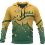 Australia Yellow Awesome Zip Hoodie Crewneck Sweatshirt T-Shirt 3D All Over Print For Men And Women