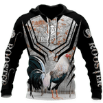 Chicken Rooster Zip Hoodie Crewneck Sweatshirt T-Shirt 3D All Over Print For Men And Women