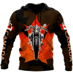 Canada Motorcycle Red Cool Zip Hoodie Crewneck Sweatshirt T-Shirt 3D All Over Print For Men And Women