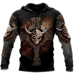 Viking Skulls Zip Hoodie Crewneck Sweatshirt T-Shirt 3D All Over Print For Men And Women