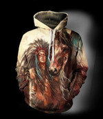 Native American Horse Unique Design Zip Hoodie Crewneck Sweatshirt T-Shirt 3D All Over Print For Men And Women
