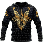 Satanic Tribal Zip Hoodie Crewneck Sweatshirt T-Shirt 3D All Over Print For Men And Women