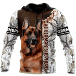 German Shepherd Camouflage Cool Zip Hoodie Crewneck Sweatshirt T-Shirt 3D All Over Print For Men And Women