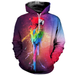 Parrot Zip Hoodie Crewneck Sweatshirt T-Shirt 3D All Over Print For Men And Women