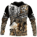 Labrador Hunting Camouflage Zip Hoodie Crewneck Sweatshirt T-Shirt 3D All Over Print For Men And Women