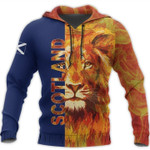 Scotland Blue Orange Cool Design Zip Hoodie Crewneck Sweatshirt T-Shirt 3D All Over Print For Men And Women