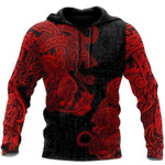 Fenrir Vikings Zip Hoodie Crewneck Sweatshirt T-Shirt 3D All Over Print For Men And Women