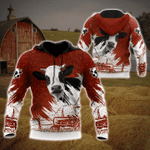 Heifer Red Cool Design Zip Hoodie Crewneck Sweatshirt T-Shirt 3D All Over Print For Men And Women