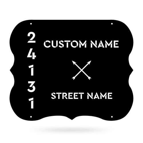 Elegant Address Monogram, Address Plaque, Metal Address Signs, Custom Address Signs, Outdoor House Number Signs