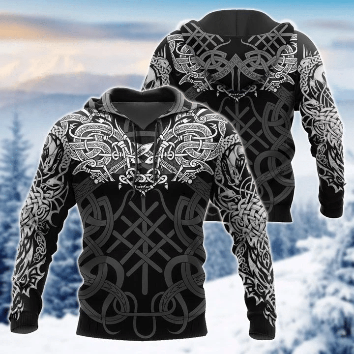Celtic Dragon Tattoo Zip Hoodie Crewneck Sweatshirt T-Shirt 3D All Over Print For Men And Women