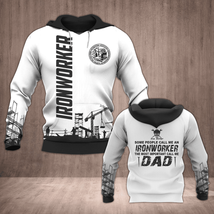 Iron Worker Dad Zip Hoodie Crewneck Sweatshirt T-Shirt 3D All Over Print For Men And Women