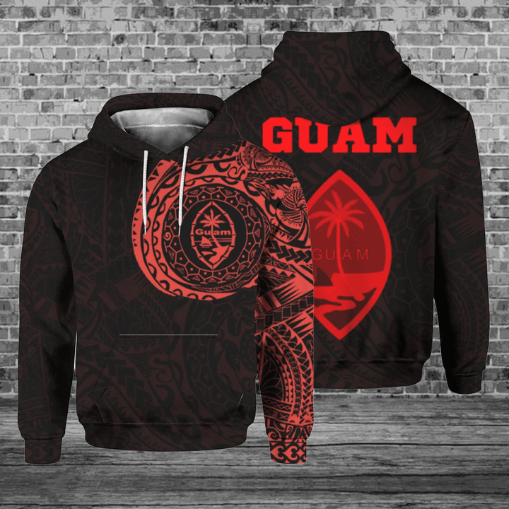 Guam In My Heart Zip Hoodie Crewneck Sweatshirt T-Shirt 3D All Over Print For Men And Women