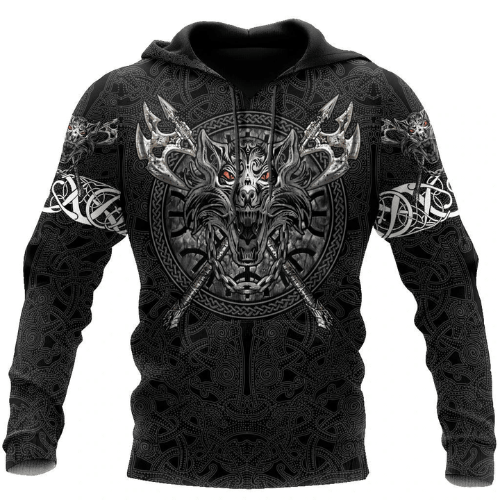Viking Tattoo Zip Hoodie Crewneck Sweatshirt T-Shirt 3D All Over Print For Men And Women