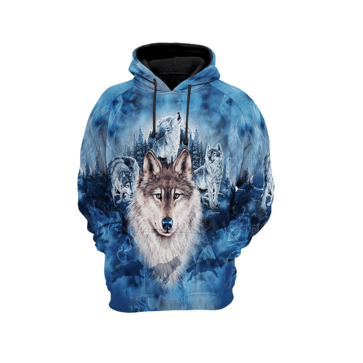Native Wolf Zip Hoodie Crewneck Sweatshirt T-Shirt 3D All Over Print For Men And Women