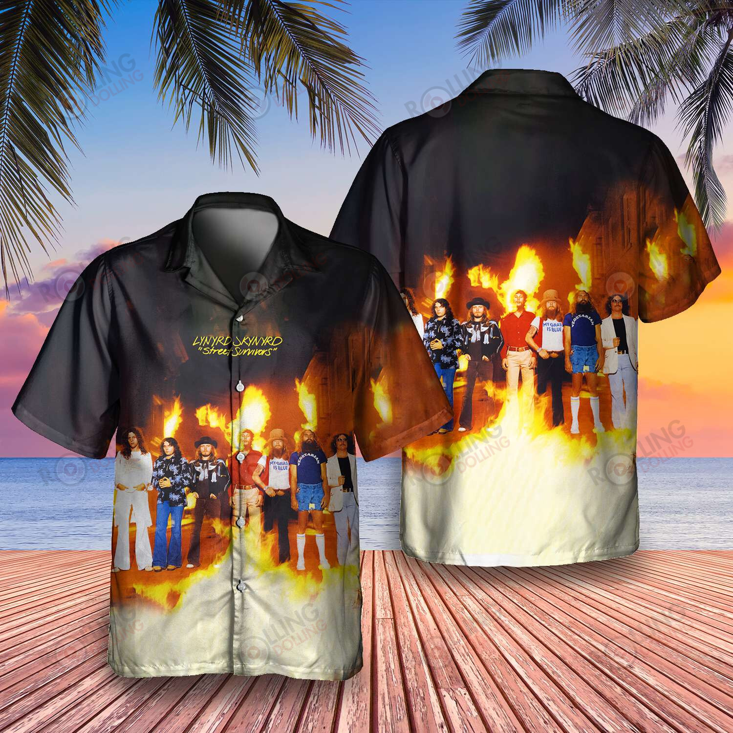 HOT Lynyrd Skynyrd Band Street Survivors Hawaii Shirt1
