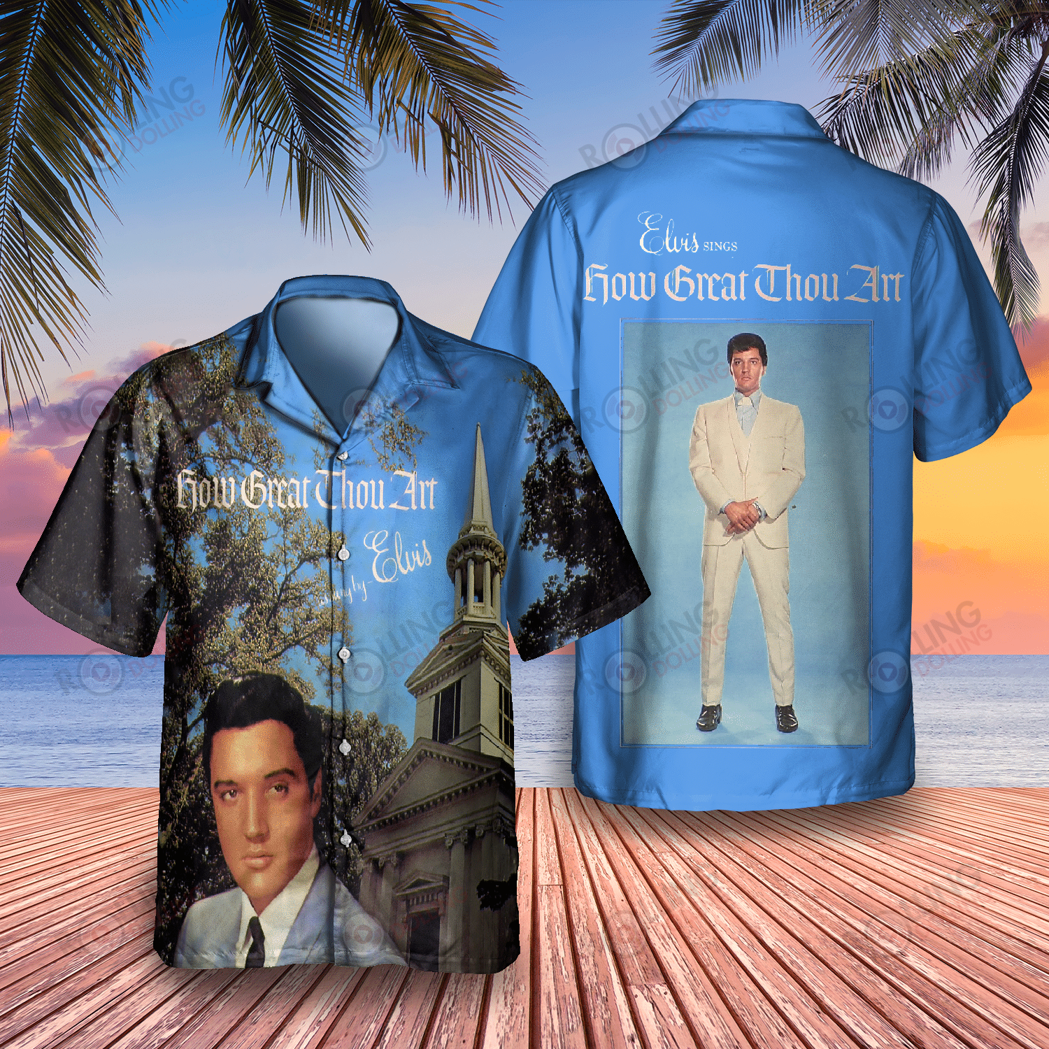 HOT Elvis Presley How Great Thou Art Album Tropical Shirt1