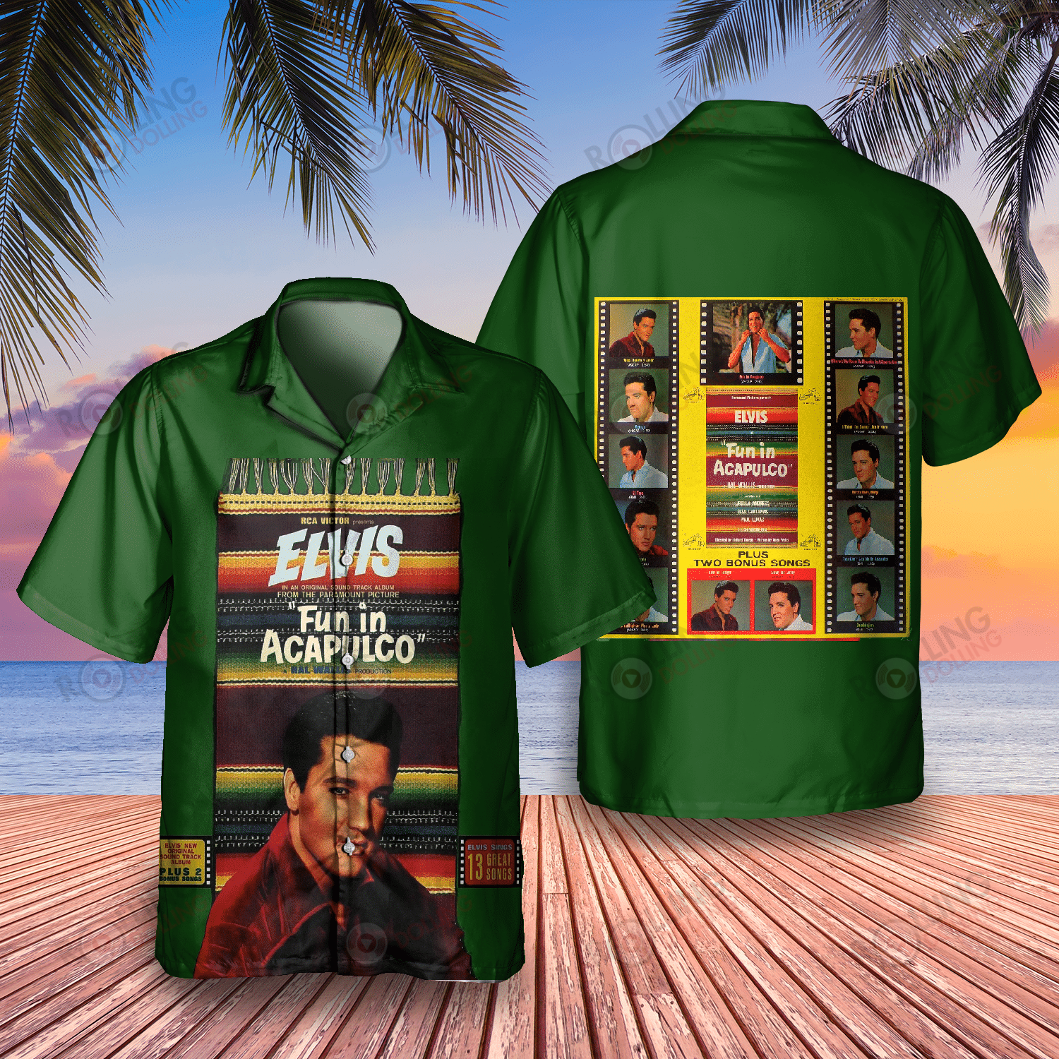 HOT Elvis Presley Fun in Acapulco Album Tropical Shirt2