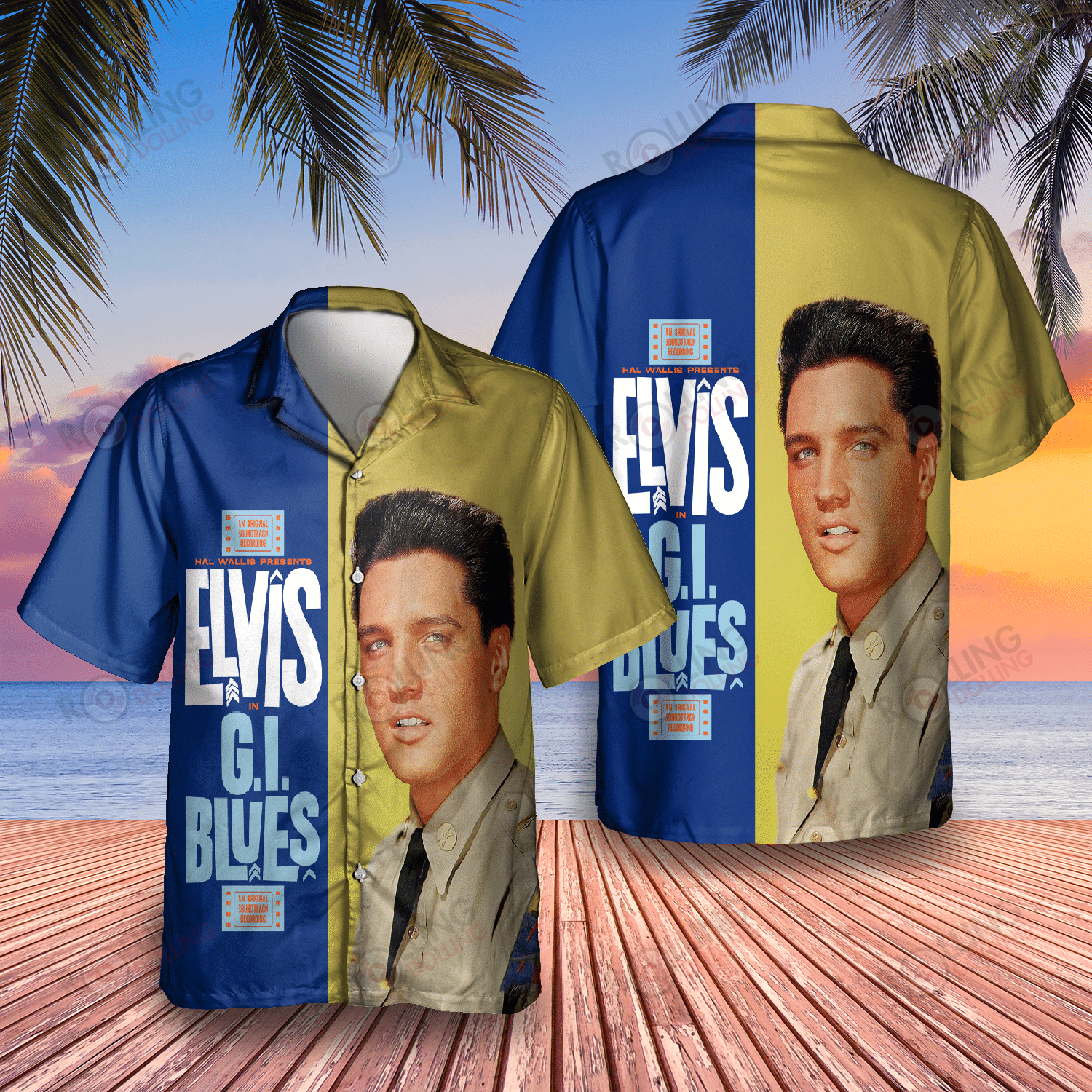 HOT Elvis Presley G.I. Blues Album Tropical Shirt2