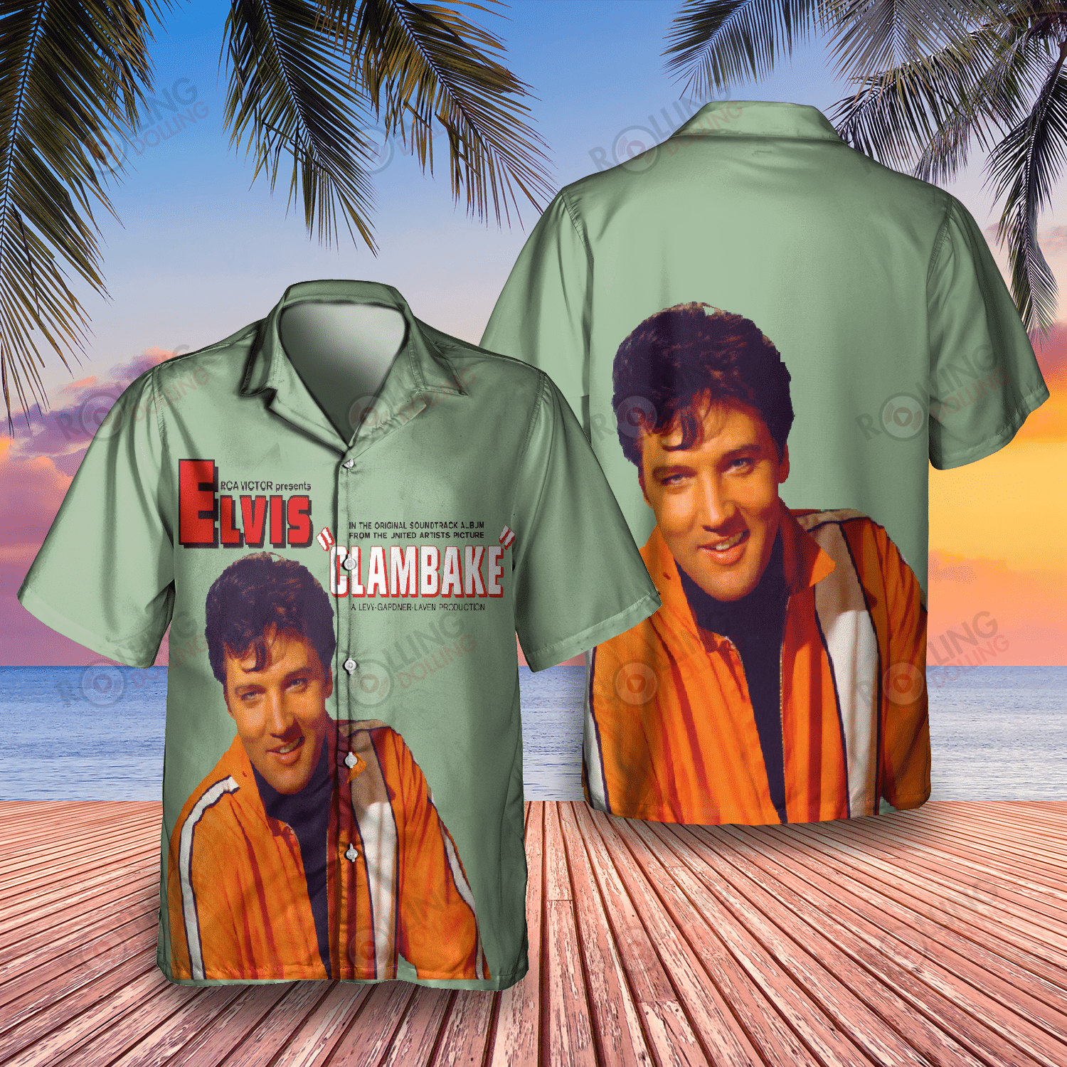 HOT Elvis Presley Clambake Album Tropical Shirt1